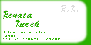 renata kurek business card